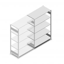 Fachbodenregal Heavy Duty 2000x1300x600 mm (hxbxt) 5 Ebenen 250 kg Anbauregal