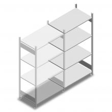 Fachbodenregal Heavy Duty 2000x1000x600mm (hxbxt) 4 Ebenen 250 kg Anbauregal