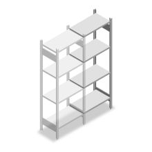 Fachbodenregal Heavy Duty 2000x750x400mm (HxBxT) 4 Ebenen 150 kg Anbauregal