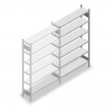 Fachbodenregal Heavy Duty 2000x1300x300mm (hxbxt) 6 Ebenen 150 kg Anbauregal