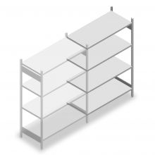 Fachbodenregal Heavy Duty 2000x1300x600mm (hxbxt) 4 Ebenen 150 kg Anbauregal