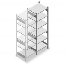 Fachbodenregal Heavy Duty 2500x750x600mm (hxbxt) 6 Ebenen 150 kg Anbauregal