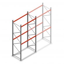 Palettenregal AR T2 3500x1850x1100mm (hxbxt) 2 Ebenen 2530kg/Eb. Anfangsregal mit vormontierten Rahmen