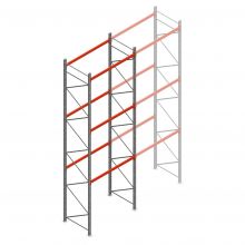 Palettenregal AR T2 6000x1850x1100mm (hxbxt) 3 Ebenen 2530kg/Eb. Anfangsregal