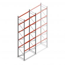 Palettenregal AR T2 6000x1850x1100mm (hxbxt) 5 Ebenen 2530kg/Eb. Anfangsregal mit vormontierten Rahmen