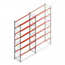 Palettenregal AR T2 6000x2700x1100mm (hxbxt) 6 Ebenen 1820kg/Eb. Anfangsregal mit vormontierten Rahmen