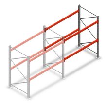 Palettenregal AR T2 2000x1850x1100 mm (HxBxT) 2 Ebenen 2530kg/Eb. Anbauregal