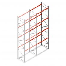 Palettenregal AR T2 6000x1850x1100mm (hxbxt) 4 Ebenen 2530kg/Eb Anbauregal