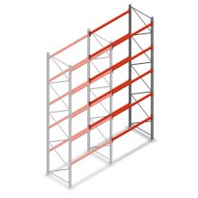 Palettenregal AR T2 6000x1850x1100mm (HxBxT) 5 Ebenen 2530kg/Eb. Anbauregal