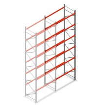 Palettenregal AR T2 6000x1850x1100 mm (HxBxT) 6 Ebenen 2530kg/Eb. Anbauregal