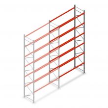 Palettenregal AR T2 6000x2700x1100mm (hxbxt) 6 Ebenen 1820kg/Ebene Anbauregal