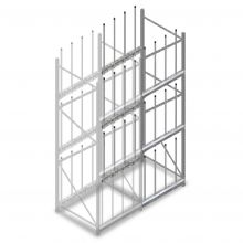 Reifenregal 3000x920x900 mm (hxbxt) 3 Ebenen Anbauregal