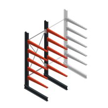 Medium Kragarmregal BR einseitig 2500x1000x1000 mm (HxBxT) 5 Ebenen Grundregal 175/Arm