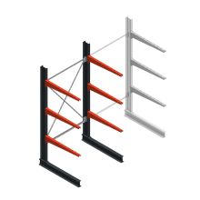 Medium Kragarmregal BR einseitig 2500x1250x1000mm (HxBxT) 3 Ebenen Grundregal 175/Arm
