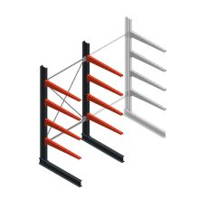 Medium Kragarmregal BR einseitig 2500x1250x1000mm (HxBxT) 4 Ebenen Grundregal 175/Arm