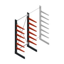 Medium Kragarmregal BR einseitig 3000x1250x800mm (HxBxT) 6 Ebenen Grundregal 220/Arm