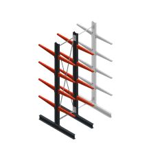 Medium Kragarmregal BR einseitig 3000x750x600mm (HxBxT) 4 Ebenen Grundregal 290/Kragarm