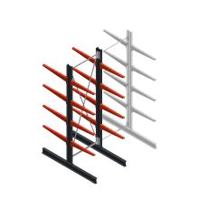 Medium Kragarmregal BR einseitig 3000x1000x800 mm (HxBxT) 4 Ebenen Grundregal 220/Arm