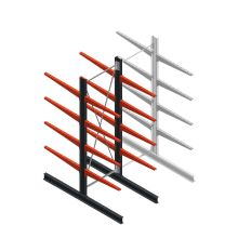 Medium Kragarmregal BR beidseitig 3000x1000x1000mm (HxBxT) 4 Ebenen Grundregal 275/Arm