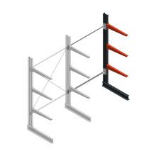 Medium Kragarmregal BR einseitig 2500x1500x800 mm (HxBxT) 3 Ebenen Anbauregal 220/Arm