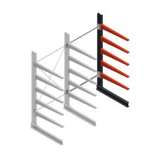 Medium Kragarmregal BR einseitig 2500x1250x1000 mm (HxBxT) 5 Ebenen Anbauregal 175/Arm