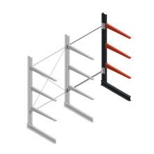 Medium Kragarmregal BR einseitig 2500x1500x1000mm (HxBxT) 3 Ebenen Anbauregal 175/arm