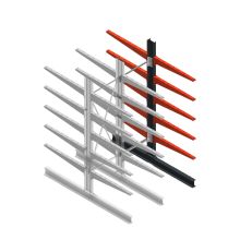 Medium Kragarmregal BR beidseitig 2500x750x1000mm (HxBxT) 5 Ebenen Anbauregal 275/arm