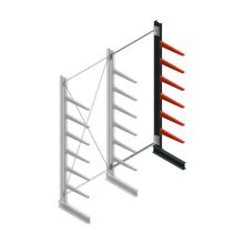 Medium Kragarmregal BR einseitig 3000x1250x600 mm (HxBxT) 6 Ebenen Anbauregal 290/Arm