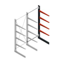 Medium Kragarmregal BR einseitig 3000x1500x1000 mm (HxBxT) 4 Ebenen Anbauregal 275/Arm