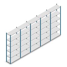 Vorteilsreihe Fachbodenregal Medium Duty 2500x5000x400 mm (HxBxT) 6 Ebenen blau