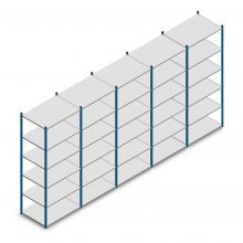 Vorteilsreihe Fachbodenregal Medium Duty 2500x5000x700 mm (hxbxt) 6 Ebenen blau