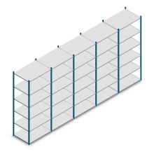 Vorteilsreihe Fachbodenregal Medium Duty 2500x5000x700 mm (HxBxT) 6 Ebenen blau