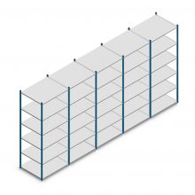 Vorteilsreihe Fachbodenregal Medium Duty 2500x5000x800 mm (hxbxt) 6 Ebenen blau