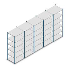 Vorteilsreihe Fachbodenregal Medium Duty 2500x5000x800 mm (HxBxT) 6 Ebenen blau