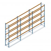 Vorteilsreihe gebrauchte JH MPB Palettenregal 6400x11200x1100 mm (hxbxt) 4 Ebenen
