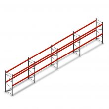 Vorteilsreihe teilweise gebrauchte AR T2 Palettenregal 3500x14932x1100 mm (hxbxt) 2 Ebenen