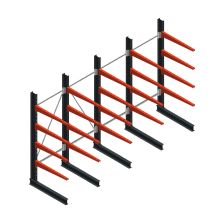 Vorteilsreihe Medium Kragarmregal einseitig 2500x4000x1000 mm (HxBxT) 4 Ebenen 275/Arm
