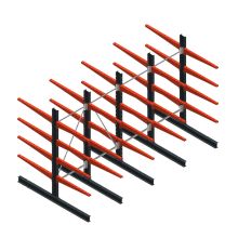 Vorteilsreihe Medium Kragarmregal beidseitig 2500x4000x1000mm (HxBxT) 4 Ebenen 275/Arm