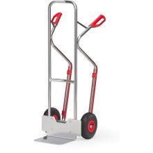 Aluminium-Sackkarre 200 kg 1300 mm mit Luftreifen und Gleitstreifen