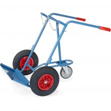 Gasflaschenwagen 150 kg für 2 Gasflaschen à 40/50 Liter mit Luftreifen und 1 Stützrad