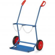 Gasflaschenwagen 100 kg für 2 Gasflaschen à 20 Liter mit Gummireifen