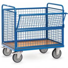Plattformwagen 600 kg 1000x700 mit Gitterwänden