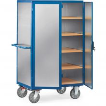 Kastwagen 750 kg 1000x680 mit 5 Etagen, Aluminiumplatte und Stangenschloss