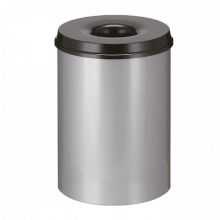 Flammhemmender Papierkorb 30 Liter grau-schwarz
