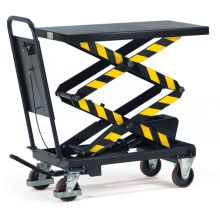 Hubtisch, Hubwagen 300 kg 1010x520 mm (LxB) mit Doppelschere und verschraubtem Schiebegriff