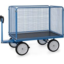 Handwagen mit Drahtgitterwänden 1600x900x1480 mm (HxBxT) 1000 kg