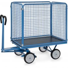 Handwagen mit Drahtgitterwänden 1200x800x1415 mm (lxbxh) 750 kg