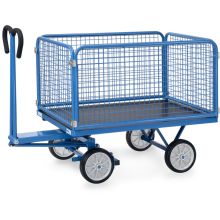 Handwagen mit Drahtgitterwänden 1200x800x1125 mm (HxBxT) 750 kg