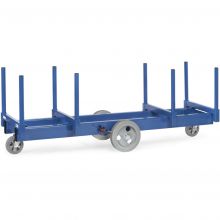 Langmaterialwagen mit Rungen 2500 kg elastisch-Vollgummi Räder