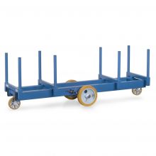Langenmaterialwagen mit Rungen 3000 kg Polyurethanräder